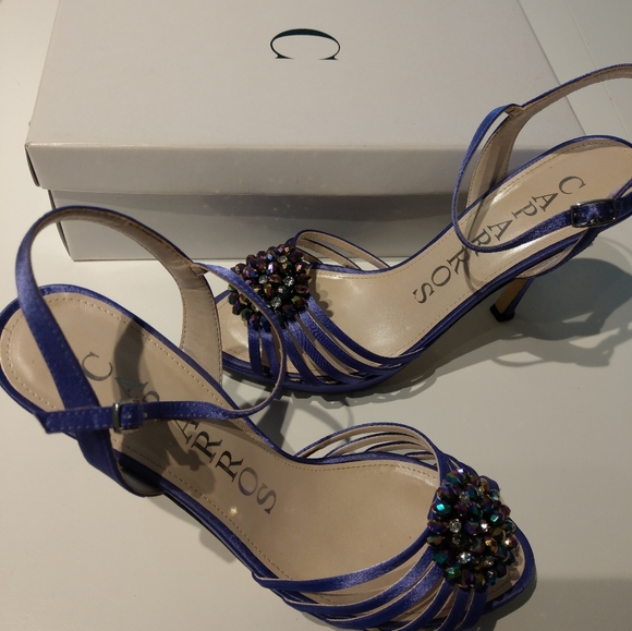 Caparros Purple Zodiac orchid satin heel sz 8.5 - Picture 8 of 9